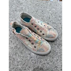 Blowfish Malibu Marley Women's Slip On Sneakers 9.5 Pastel Tie Dye Boho Beach